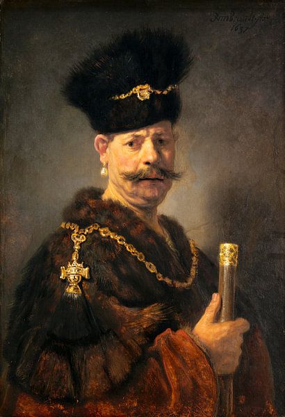 Rembrandt van Rijn  Ein polnischer Edelmann von Rembrandt van Rijn