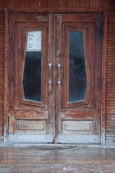 Wooden door with windows. by Bert Tamboer
