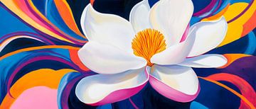 Flower with bright colours - Abstract by Poster Art Shop