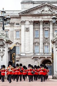 Le palais de Buckingham et les sentinelles