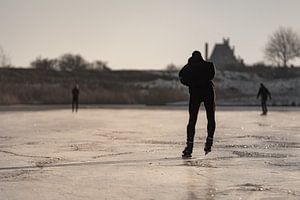 Les patineurs sur la glace