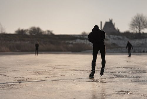 Schaatsers op het ijs