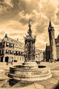 Binnenhof Den Haag Nederland Sepia van Hendrik-Jan Kornelis