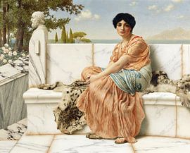 John William Godward, Contemplation - ou au temps de Sappho - 1904 sur Atelier Liesjes