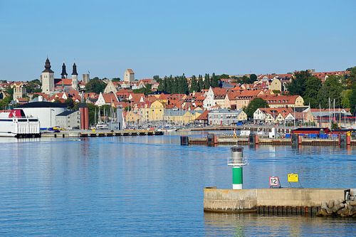 De haven van Visby binnenvaren