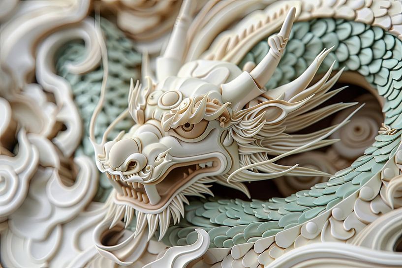 japans ornament draak van Egon Zitter