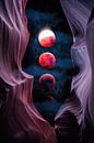 Grand Canyon met ruimte & bloedige maan - Collage V van ArtDesignWorks thumbnail