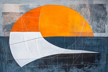 Geometric composition with sun motif by Poster Art Shop