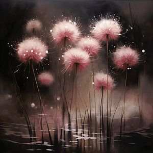 Ruhige rosa Pracht: Ein Meer von Allium in verträumtem Licht