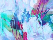 Modernes, abstraktes digitales Kunstwerk in Hellblau, Rot, Grün, Pink von Art By Dominic Miniaturansicht