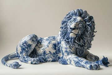 Delft blue lion by Richard Rijsdijk