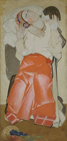 Fedir Krychevsky, Leben (Triptychon) - Familie, links, 1927 von Atelier Liesjes