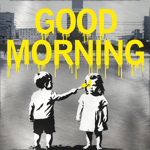 Good morning - Stencil Art by Team W 32 Gallery