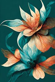 Stilvolles Blumendesign Kreative Abstraktion von Color Square