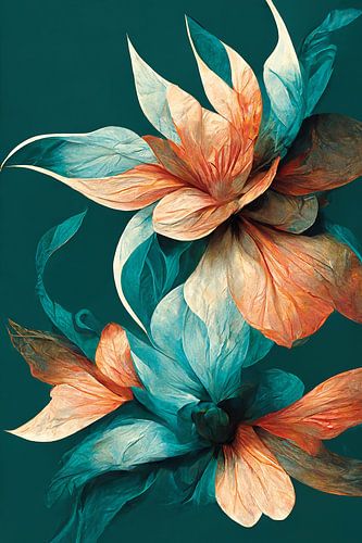 Motif floral élégant Abstrait créatif