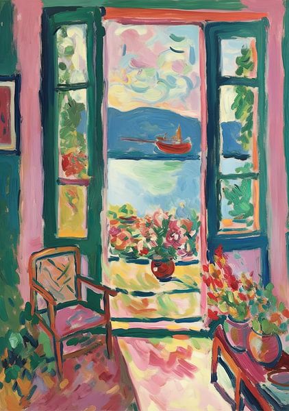 Matisse inspires Open Window Fauvist by Niklas Maximilian
