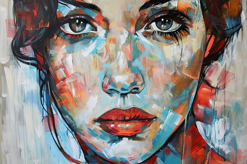 abstract portret vrouw