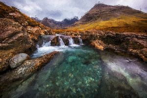 Fairy Pool in Schotland van Digitale Schilderijen