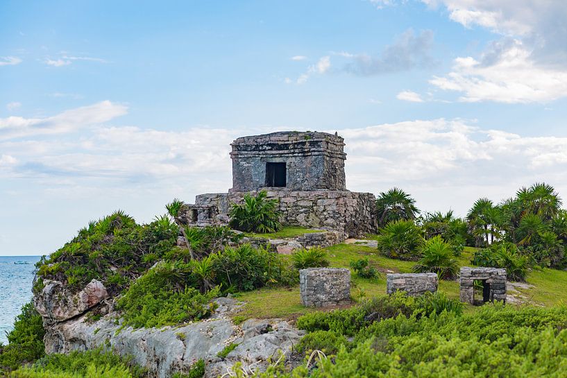 Mayan ruins near the beach of Tulum in Mexico par Michiel Ton