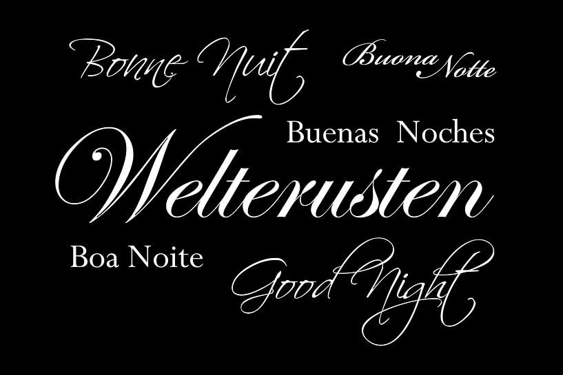 Gute Nacht - Schwarz von Sandra Hazes