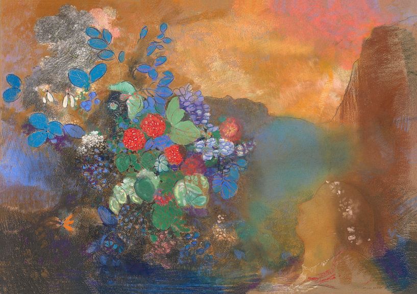 Ophélie parmi les fleurs, Odilon Redon par Des maîtres magistraux