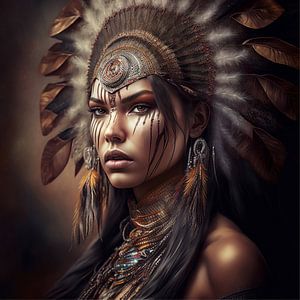 Indische Frau mit Ornament