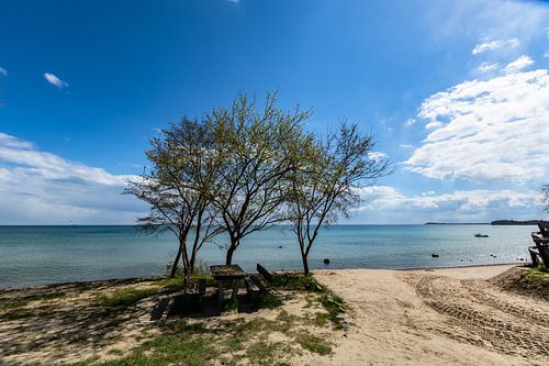 Zuidelijk strand in Göhren op het eiland Rügen