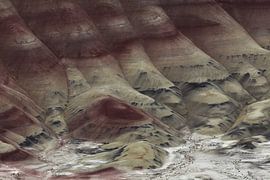 Painted Hills in the John Day Fossil Beds National Monument at Mitchell City, Wheeler County, Northe by Frank Fichtmüller
