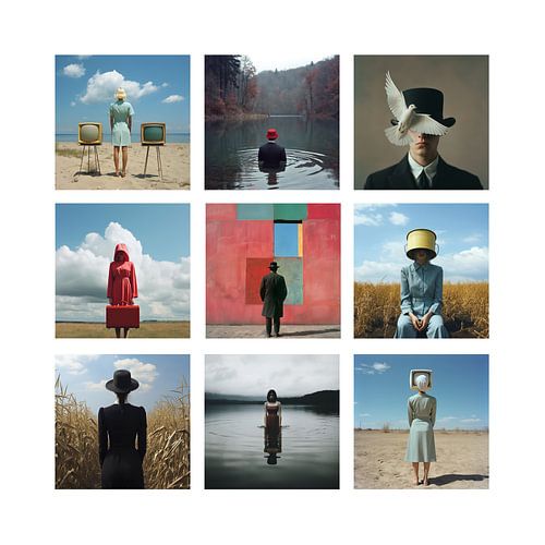 Collage van diverse AI beelden