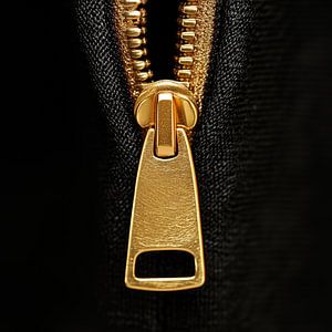 Golden zip portrait