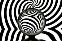 Lensball Fantasy Zwart/Wit 001