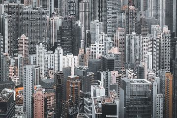The wall of skyscrapers, Hong Kong by Jonas Röjestål