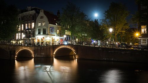 The moon over Amsterdam