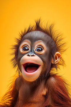 Orang-utan baby by Richards Fine Art