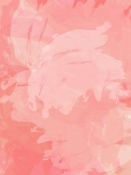 Abstrakte Malerei in Rosa und Koralle von Dina Dankers