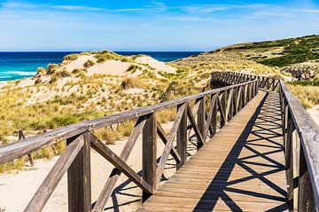 zandduinen op het eiland Mallorca bij de baai van Cala Mesquida van Alex Winter