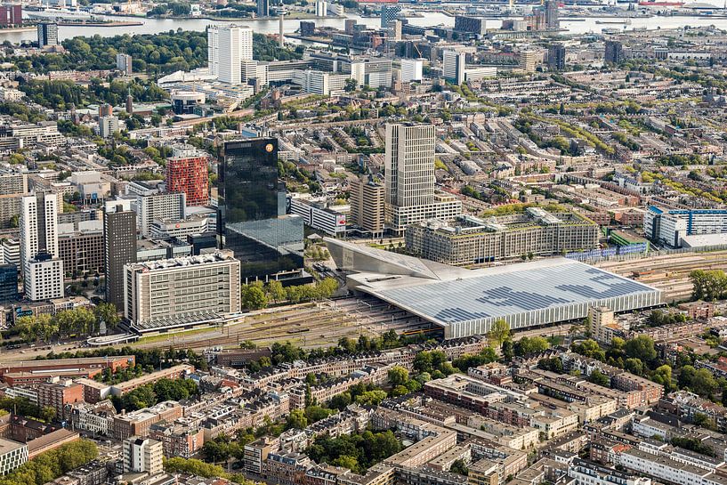 Luftaufnahme Rotterdamer Stadtzentrum von Guido Pijper