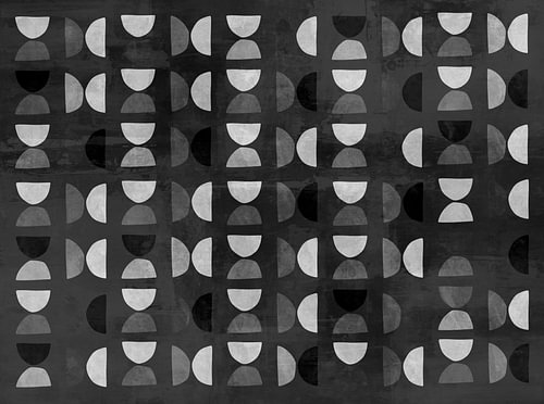 Anthrazitgraues Mid-Century-Kästchenraster