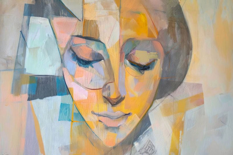 Cubist portrait of a woman by Poster Art Shop