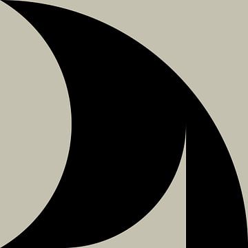 Schwarz Abstrakte Geometrische Formen Nr. 8 von Dina Dankers