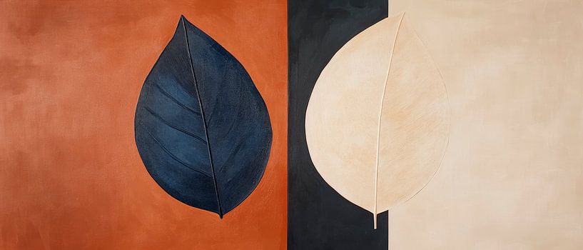 Leaf of Silence - Kleuren van de aarde van Poster Art Shop