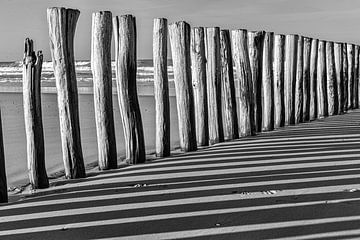 Wellenbrecher am Strand
