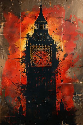 Street art abstrait par Big Ben Bell