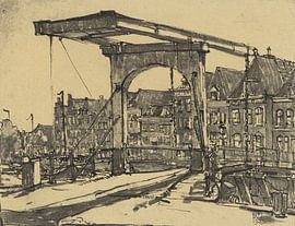 Dick Ket, pont sur la Veermanskade à Hoorn, 1929 sur Atelier Liesjes