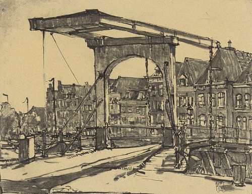 Dick Ket, Brug over de Veermanskade te Hoorn, 1929