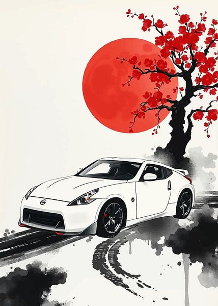 The Nissan 370Z Sumi-e by MIROKKU
