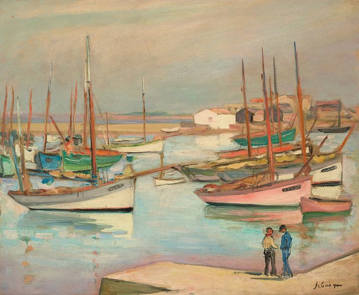 Houses at the harbour on the Ile d&#039;Yeu (1919) by Peter Balan