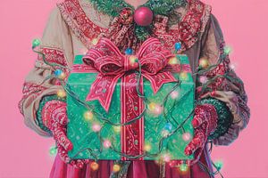 Geschenk | Weihnachtsbeleuchtung und Schleife