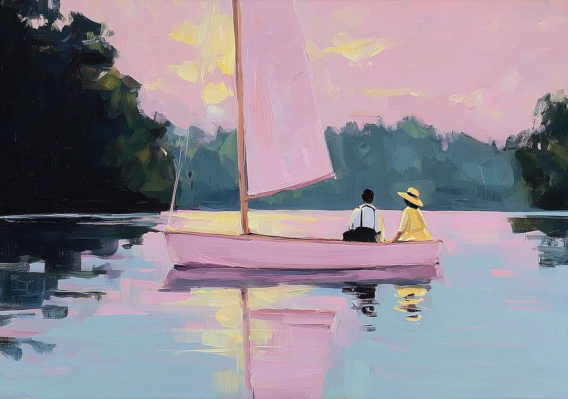 Sailboat in the soft evening light by Niklas Maximilian