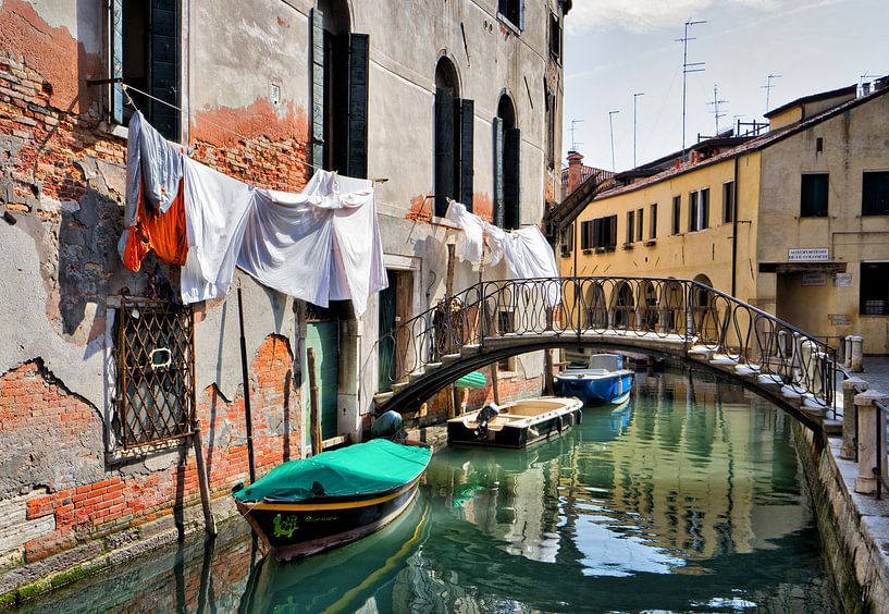 laundry above the canals of venetia by Ed Dorrestein